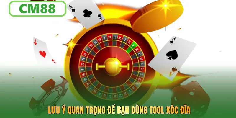 Lưu ý quan trọng để bạn dùng tool xóc đĩa